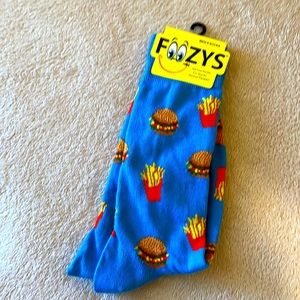 Foozy’s Men’s Collection. Blue Burgers and Fries and Socks.